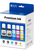 5 Pack T502 Ink Refill Bottles for Epson EcoTank ET-2760 ET-2750 ET-2850 ET-3830 picture