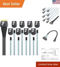 SlimSAS 8i to 8xSATA Cable, SFF-8654 Host/RAID to SATA Target, Suitable for S... picture