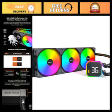 360mm Liquid CPU Cooler AIO, High-Performance Radiator, Efficient Cooling, Black picture