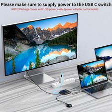 USB C Switch,Bi-Directional USB C Switcher 2 Computers,USB Type C KVM Switch ... picture