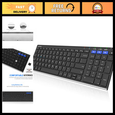 Universal Bluetooth Keyboard - Multi-Device Stainless Steel Wireless for PC, iOS picture