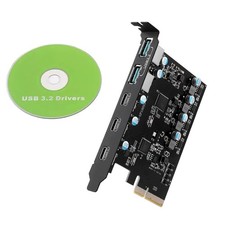 5-Port Deaktop Expansion Card 20Gdps 2*USB-A 3*USB-C For Linux For Win 7/8/10 picture