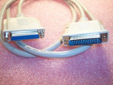 QTY (1) CSN25MF-5 L-COM 5ft DB-25M to DB-25F CABLE ADAPTER GOLD PLATED CONTACTS picture