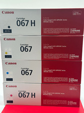 Genuine Canon 067 067H Toner Cartridges CMYK 4-Pack New Sealed 2026 Expiration picture