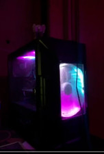 budget cheap gaming custom pc, black, led lights, gaming, fast, hi-speed, money  picture