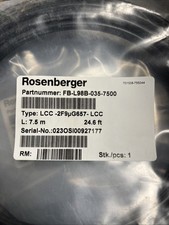 FB-L98B-035-7500 - Rosenberger Ruggedized Single Mode Fiber Jumper 7.5M picture
