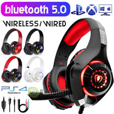 Pro Gaming Headset W/ Mic LED For XBOX One PS4 PS5 PC Headphones Microphone Bass picture