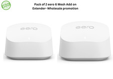 Pack of 2 Eero 6 Dual-Band Mesh Wi-Fi 6 Add-On Extender 1,500 sq. ft. 500 Mbps picture