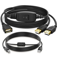 Herfair Printer Splitter for Two Computers USB A 1 in 2 Out 1, Black picture