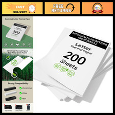Portable Thermal Printer Paper - 200 Sheets, US Letter 8.5x11