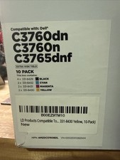 LD 8 Pack Comp Toner for Dell C3760 C3765 331-8429 331-8432 331-8431 331-8430 picture