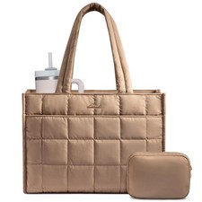 Tote Bag for Women, Puffer Work Handbag 15.6 Inch Laptop Purse for...  picture