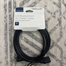 NEW Insignia 6' replacement AC POWER CABLE for desktop PC's & AC powered devices picture