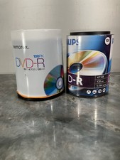 Lot Of 2 x 100 MEMOREX/PHILLIPS DVD-R 100 PK 4.7 GB, 16X, 120 MIN picture