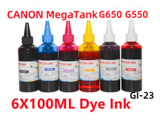 6X100ML Premium ink refills for Canon MegasTank G650 G550 Printer  GI-23 ink picture