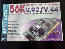 PCI Best Data Windows Internal Modem 56 Kbps V.92/V.44 SEALED *FAST SHIPPING* picture