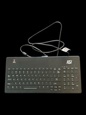 KSI Keyboard: San-A-Key Cleaning Technology KSI-1801 Black Backlit Untested picture