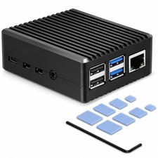 iUniker Aluminum Case for Raspberry Pi 4 Model B, Fanless Passive Cooling Met... picture