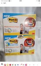 New Post -it Digital Sticky Picture Paper.3M 4x6 Bundle 130 Piece.Ink Jet picture