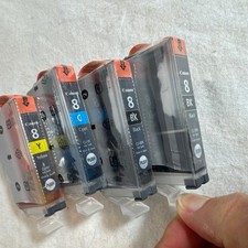 Genuine Canon CLI-8 Ink Cartridges - Set of 4 -  Pro9000 Printer Cyan Blk Yellow picture