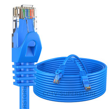 50FT 75FT 100FT 200FT CAT6 RJ45 Cable UTP Ethernet LAN Network Patch Wire Blue picture