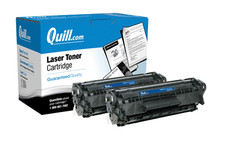 Quill Brand HP Q2612A 2PK Black Standard Yield Toner Cartridge MSRP $149 picture