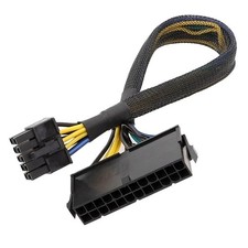 24 Pin to 10 Pin ATX PSU Main Power Adapter Braided Sleeved Cable for IBM Len... picture