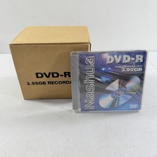 Nashua DVD-R 3.95 GB 60 Min Recordable DVD Standard Case Box Of 10 NEW SEALED picture