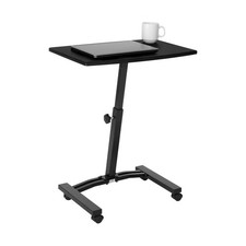 Seville Classics Airlift Height Adjustable Mobile Rolling Laptop Cart Computer W picture