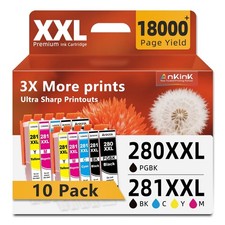 10 Pack 280XXL 281XXL Ink Cartridges Replacement Canon 280XL 281XL Ink picture
