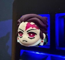 Tanjiro Anime Demon Slayer: Kimetsu no Yaiba Keycap For MX Keyboard 1pcs Gift picture