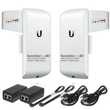 Wireless Bridge Ubiquiti LOCOM2 PRE-CONFIGURED, Bundle of 2 Ubiquiti Nanostati.. picture