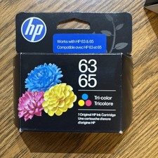 HP 63/65 Genuine Original Tri-Color Inkjet Ink Cartridge for HP Printer Jan 2028 picture