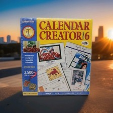 CALENDAR CREATOR 6 BRODERBUND IBM VINTAGE Software Manuals Y2K SHRINK - Sealed picture