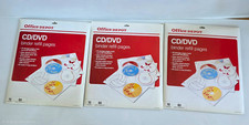 Lot Of 3, Office DEPOT CD/DVD Binder Refill Pages 10 Pages, picture
