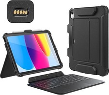 iPad A16/10th Gen Rugged Keyboard Case With Multicolor Backlight & Trackpad picture