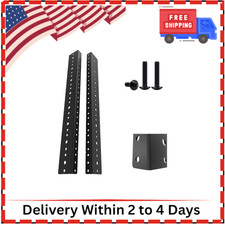 8U Steel Rack Rails Kit with Hardware - 2 Pieces (8URR) picture