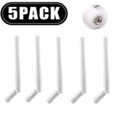 5-PACK LOT RP-SMA Antenna for WiFi 2.4GHz/5Ghz Wireless Router or Card (White) picture