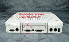 Apple II IIc Audio Video adapter cable LCD RGB out connector modern Displays picture