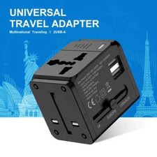 Universal World Plug Travel Adapter Converter With Dual USB Charger AU/US/UK/EU picture
