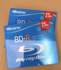 Memorex Blu-Ray BD-R Recordable 4x Speed Disc 25 GB 2 Pack picture