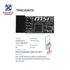 1PC NEW MSI MS-4462 TPM Module (12 Pin 12-1) SPI TPM 2.0 9672 Trusted Platform picture