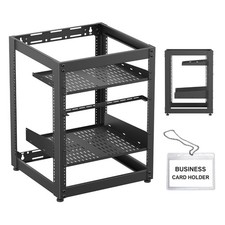 15U Open Frame AV Rack with Shelves picture