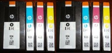 2 Sets 4 NEW (8 total) Genuine HP 934XL Blk 935 Clr Ink Cartridges SEALED SLEEVE picture