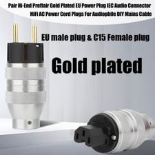 HiFi US Power Plug EU Schuko IEC C7 C15 Female Connector AC Plug for Power Cable picture