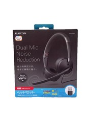 ELECOM Wired Headset Stereo Headphones Dual Mic Noise Reduction HS-HP101UNCBK picture