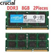 Crucial 16GB 2x 8GB 2Rx8 PC3-10600S DDR3-1333Mhz SODIMM Laptop Memory RAM 1.5V picture