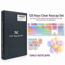 XVX 125-Key Clear Candy Keycap Set MOA Profile Pastel Gradient Mechanical picture