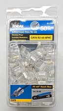 IDEAL 85-376 CAT6 Feed-Thru RJ45 8P8C Modular Plugs 50-Pack Clear picture
