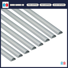 Aluminium-Effect Cable Trunking 8M Pack - Self-Adhesive Wire Covers, Cable Hider picture